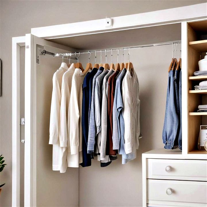 retractable clothesline inside your closet
