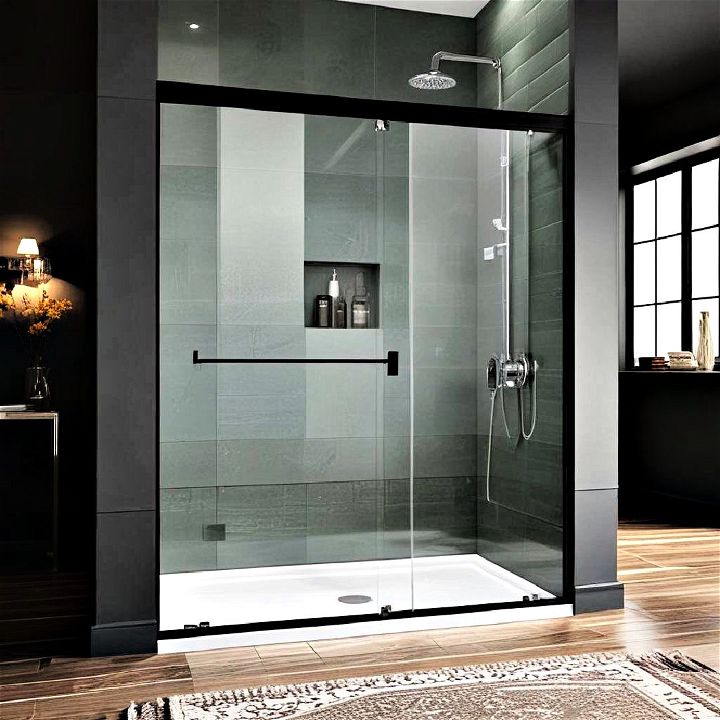 retractable glass shower doors for small bathrooms