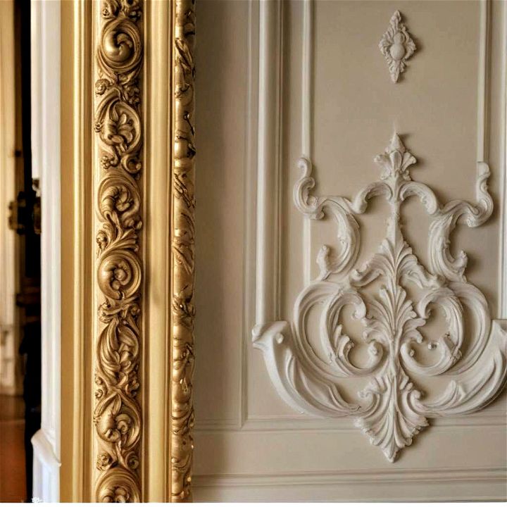 rococo wainscoting for creating a luxurious and opulent environment