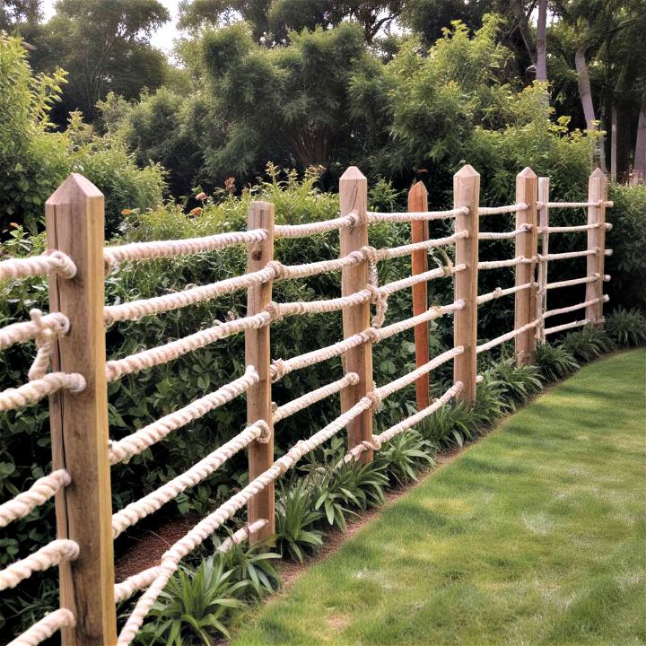rope fencing for a nautical twist