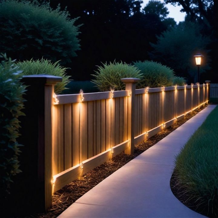 rope lights around your fence