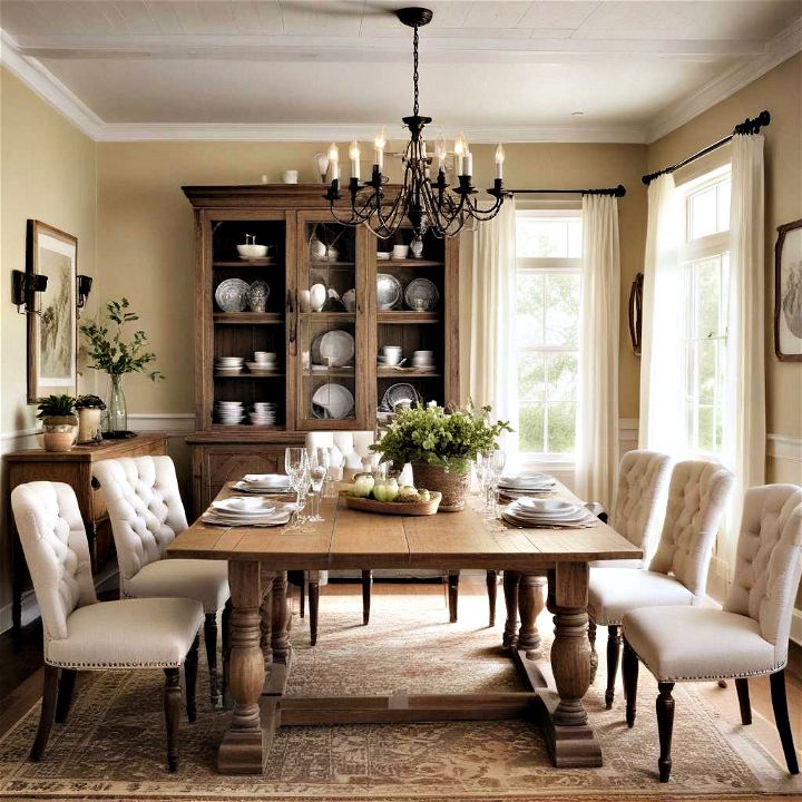 rustic comfort country chic dining room