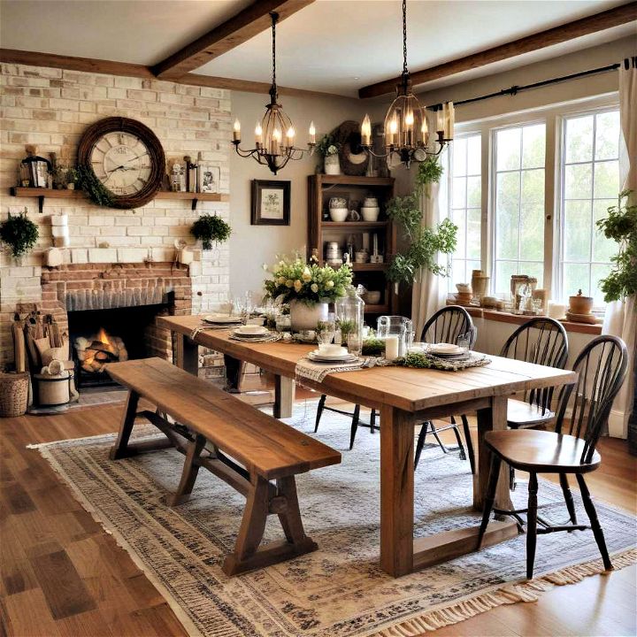 rustic farmhouse dining room