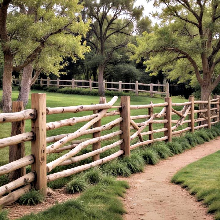rustic ranch rails horizontal fence