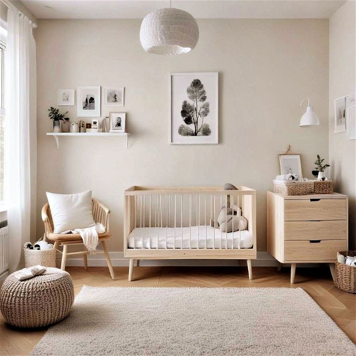 scandinavian inspired baby room