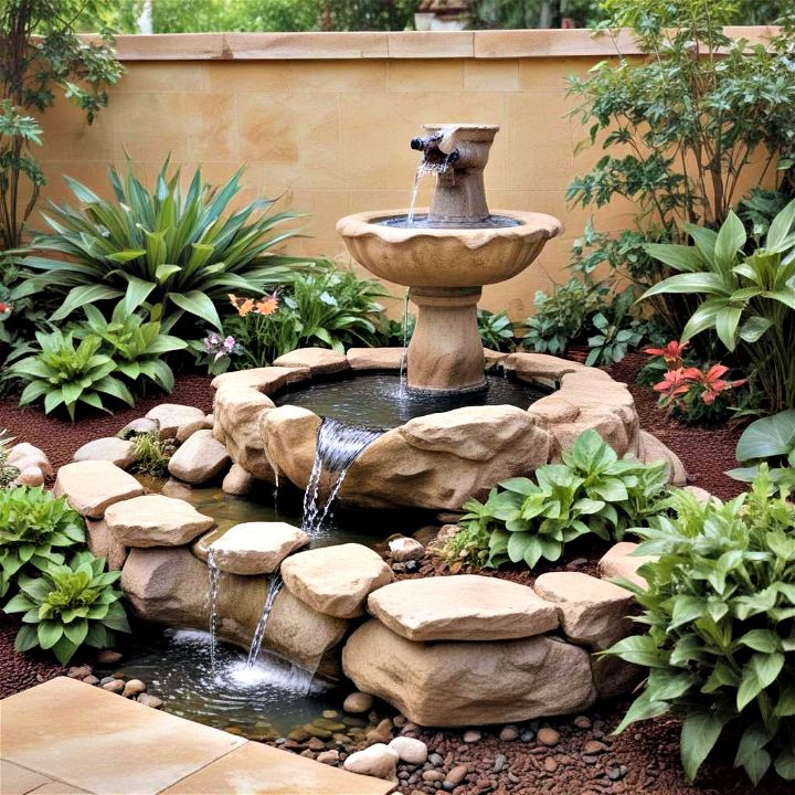 serene and soothing water feature