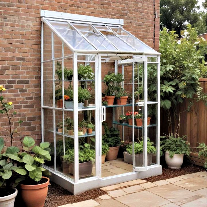 side yard greenhouse for seedlings or exotic plants