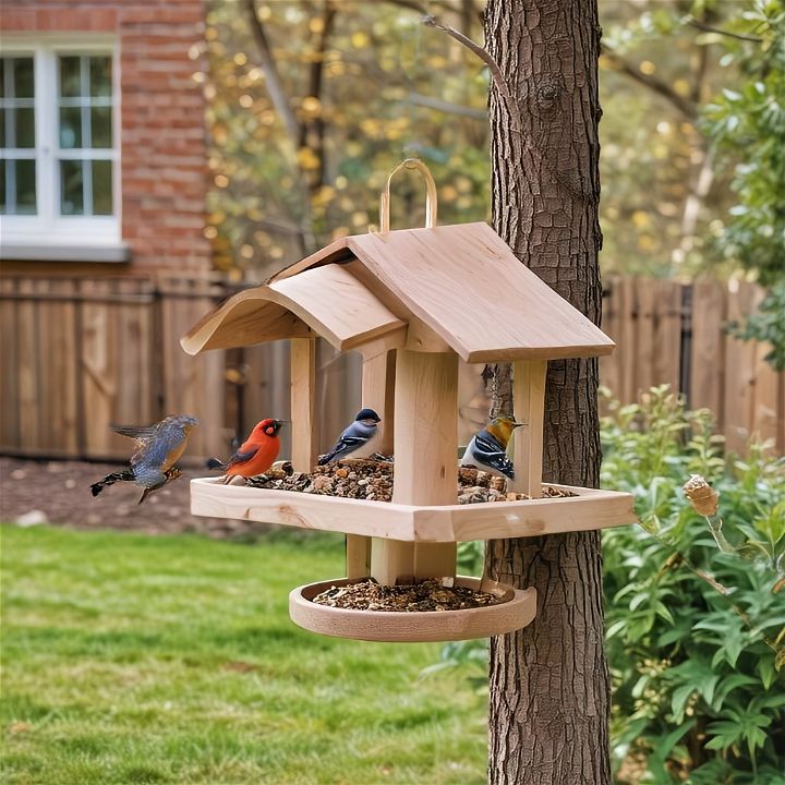 simple bird feeder station