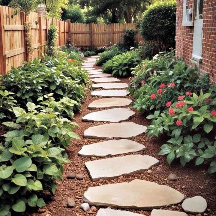 simple side yard pathway paradise