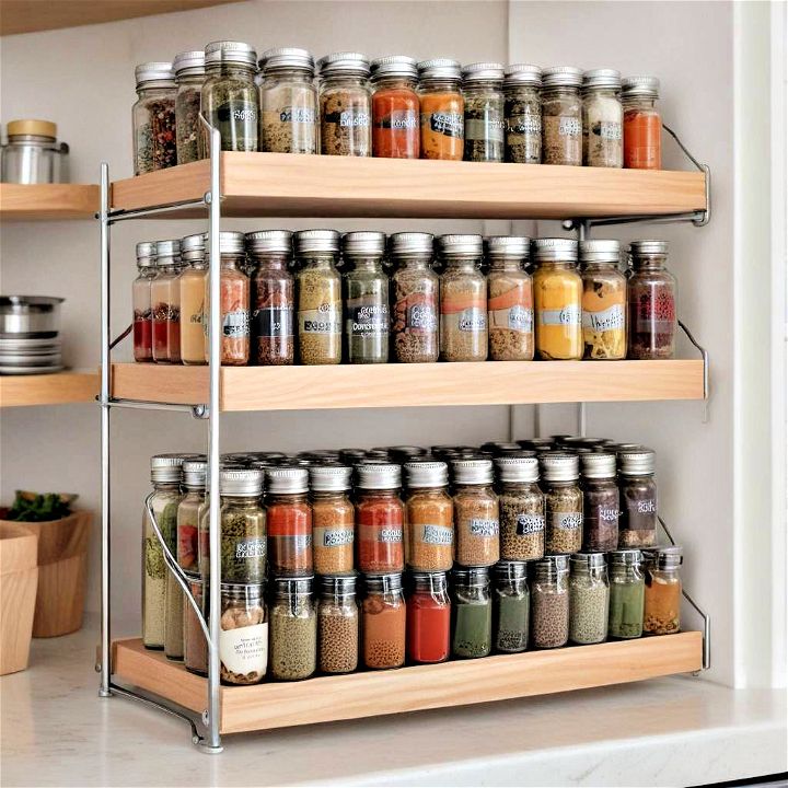 simple tiered spice rack