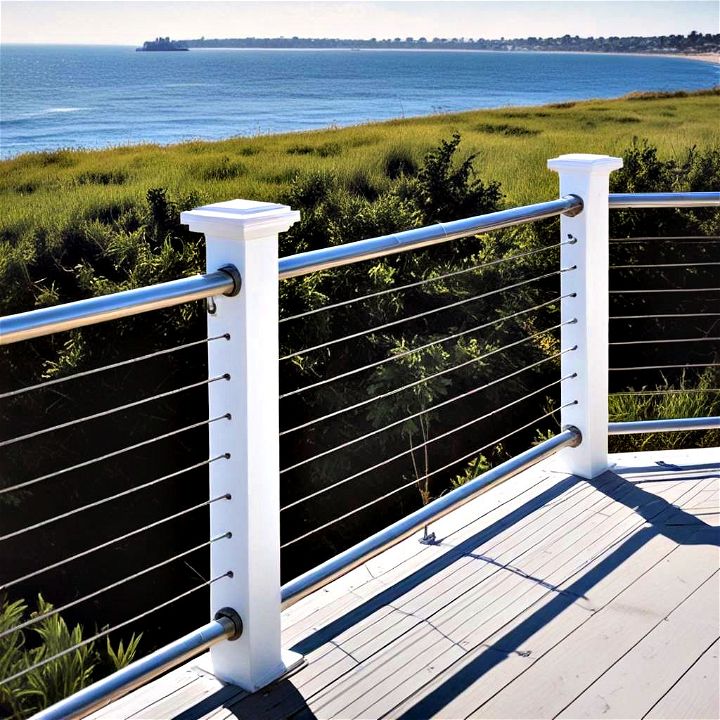 simple yet trendy cable deck railings