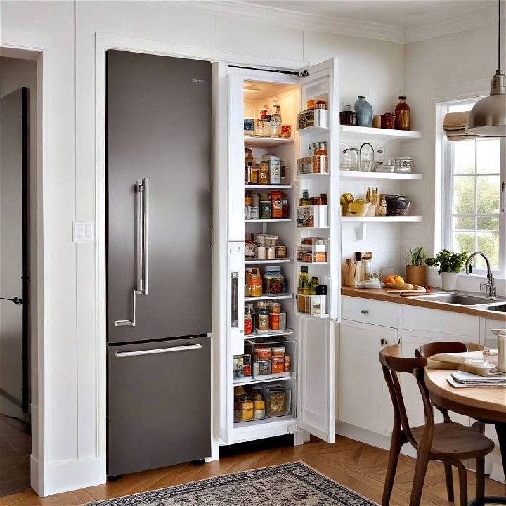 skinny refrigerator to save space