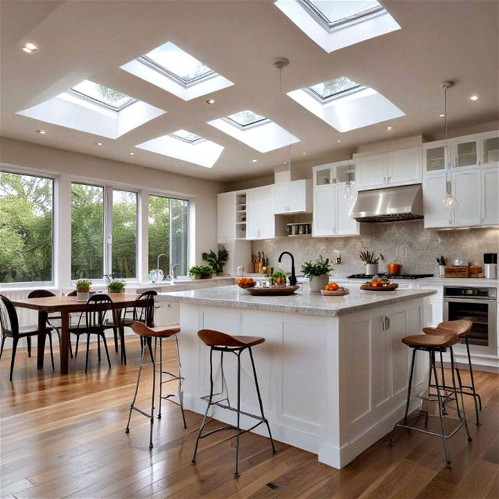 skylights or solar tubes to brighten your kitchen