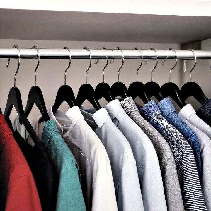 sleek and slim hangers for small closet