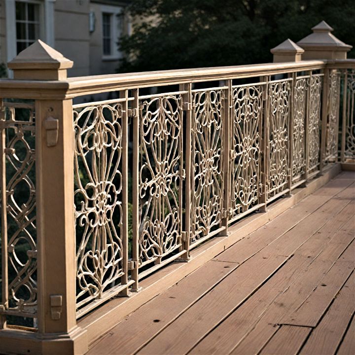 sleek art deco inspired deck railings