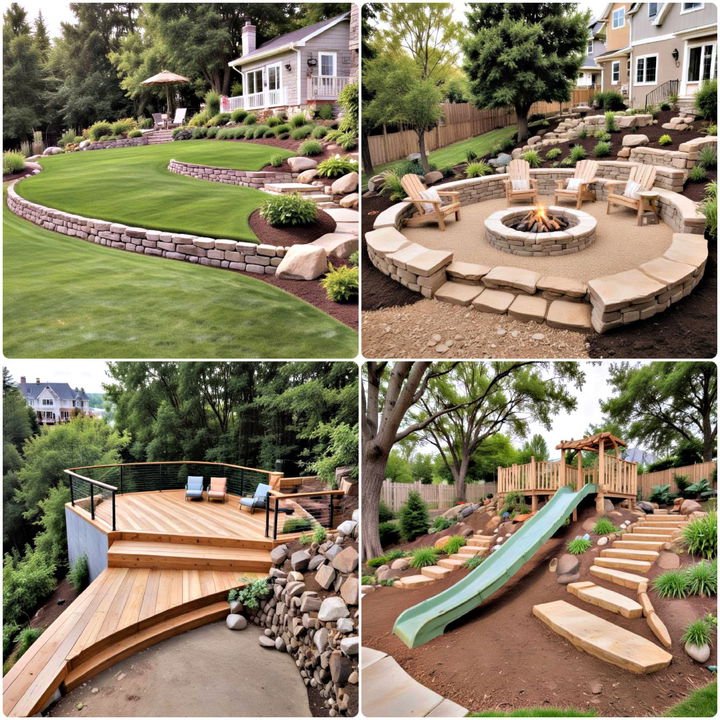 sloped backyard ideas