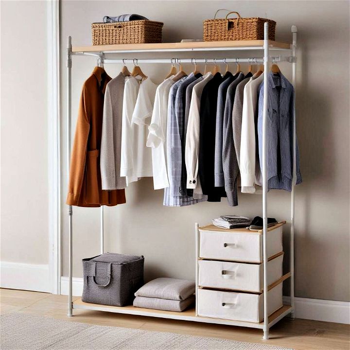 small closet garment rack
