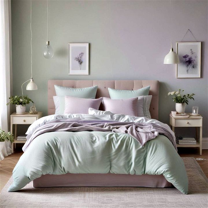 soft pastel palette for your bedroom