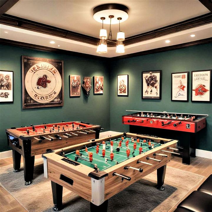 sports themed game room
