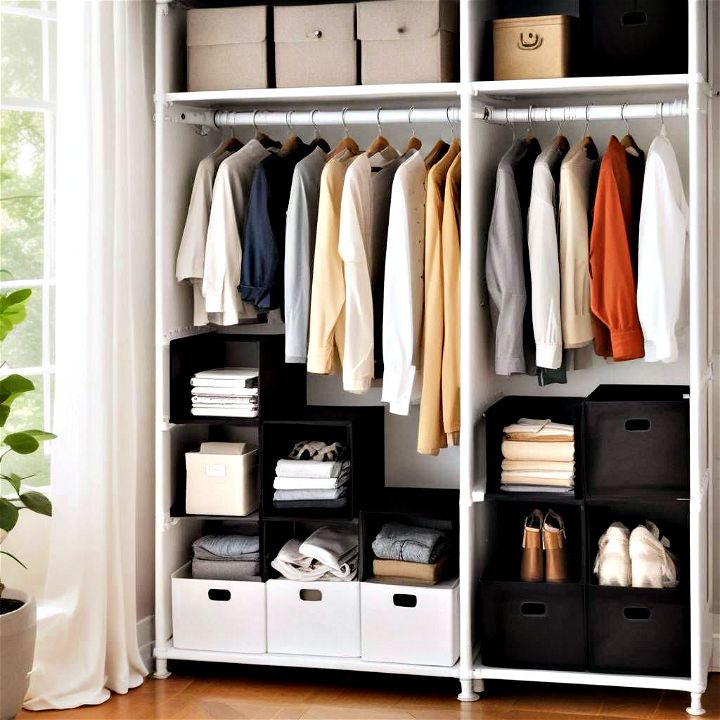 stackable storage cubes for small closet