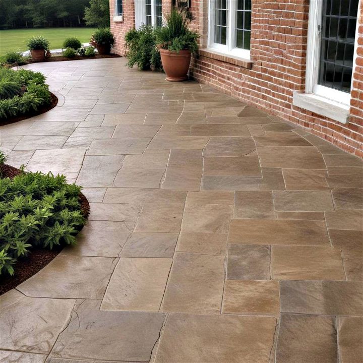 stamped concrete flooring for your front porch