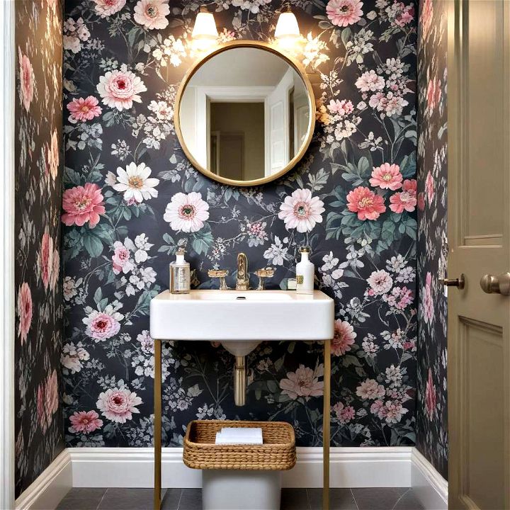 statement wallpapers for cloakroom