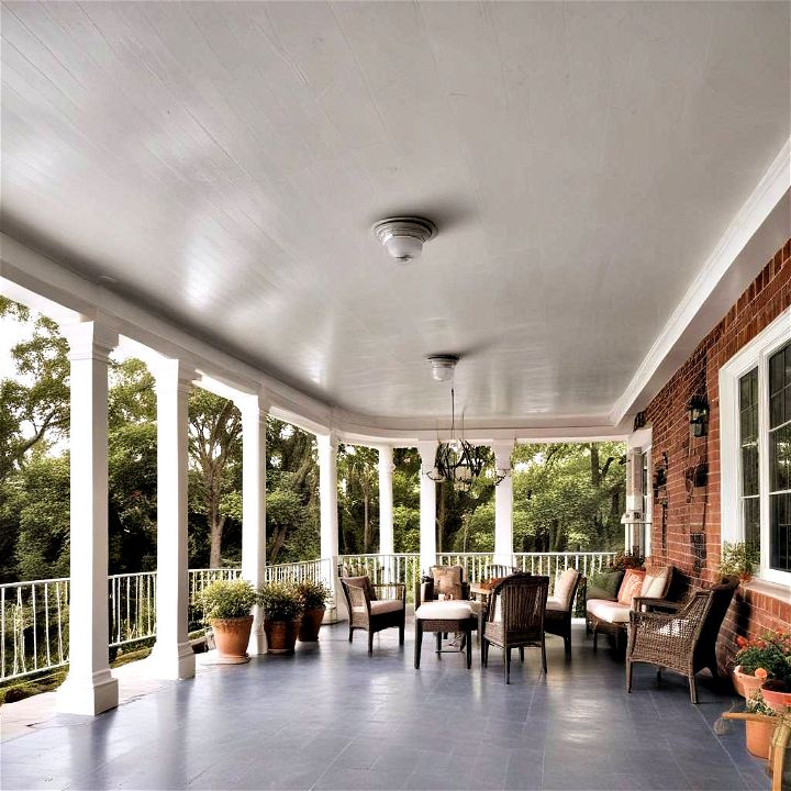 stretch ceiling for porch designs
