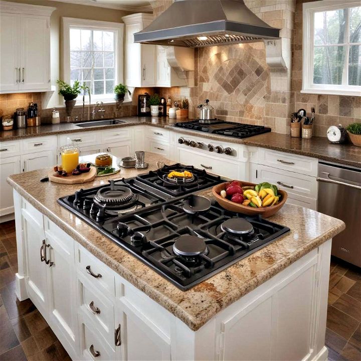 stunning and functional island cooktop
