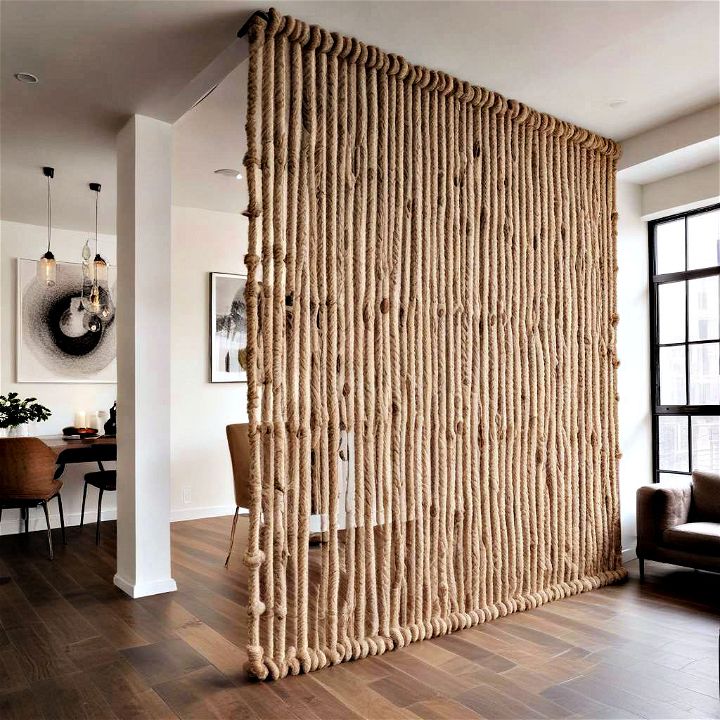 stunning floor to ceiling rope wall