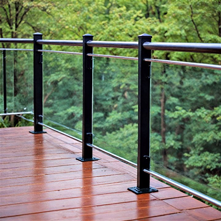 stunning glass with aluminum deck railing