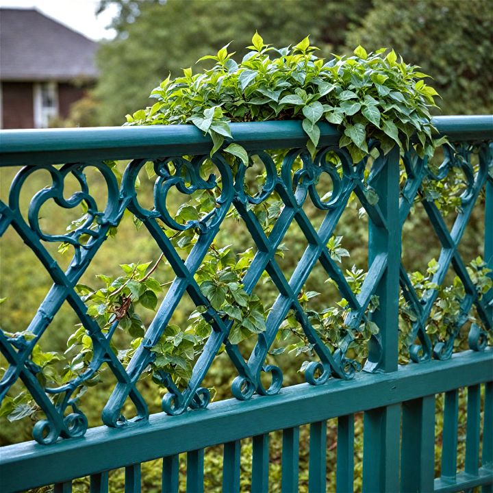 stunning green deck rail vy vinyl lattice