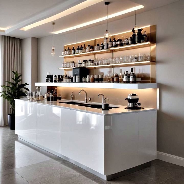 stunning high gloss modernist coffee bar