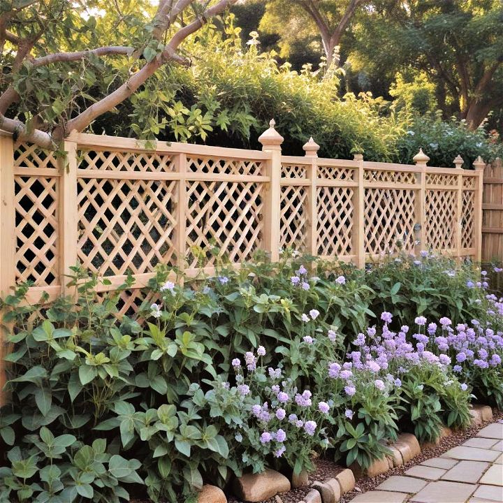 stunning lattice fencing to enhance privacy