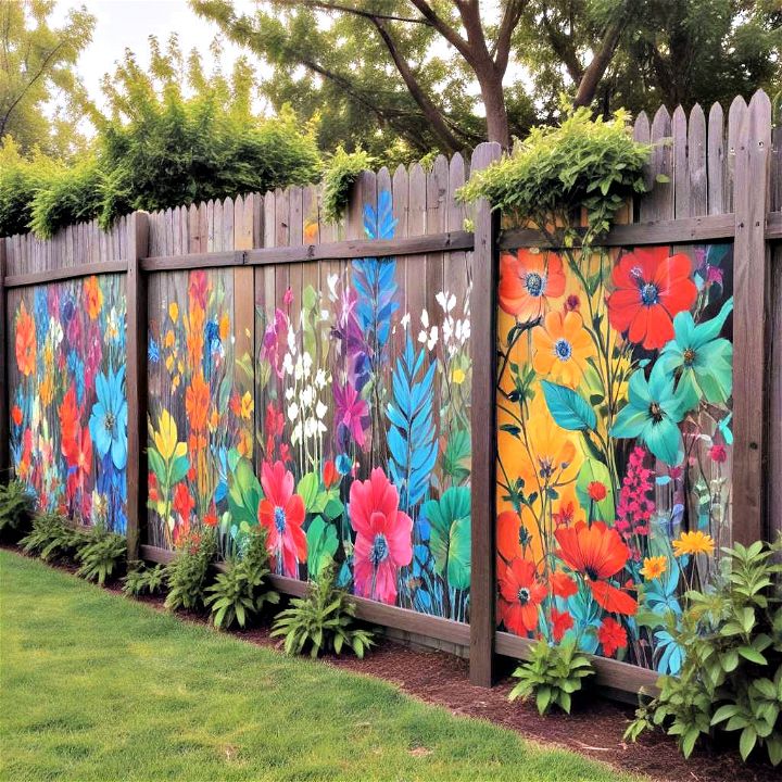 stunning paint a mural on a fence