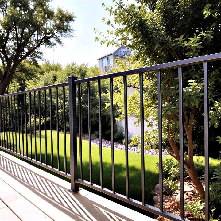 sturdy and chic industrial metal railings