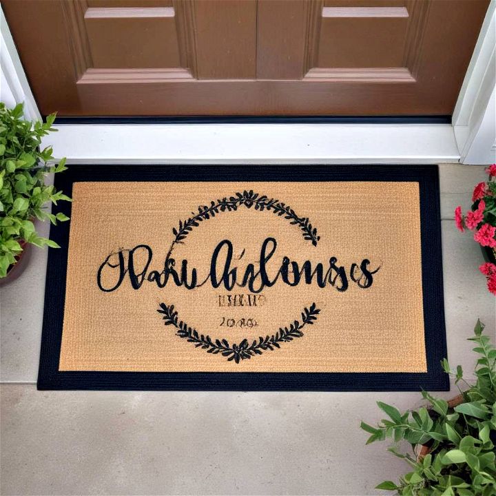stylish and personalized doormat