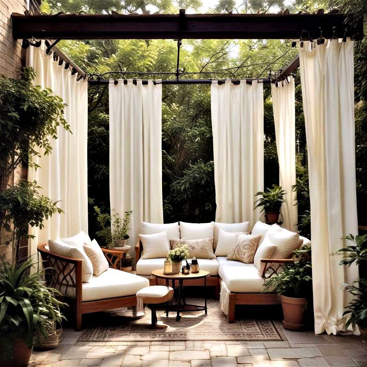 stylish curtains for back porch privacy retreat