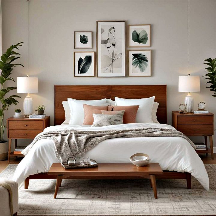 stylish mid century modern flair bedroom