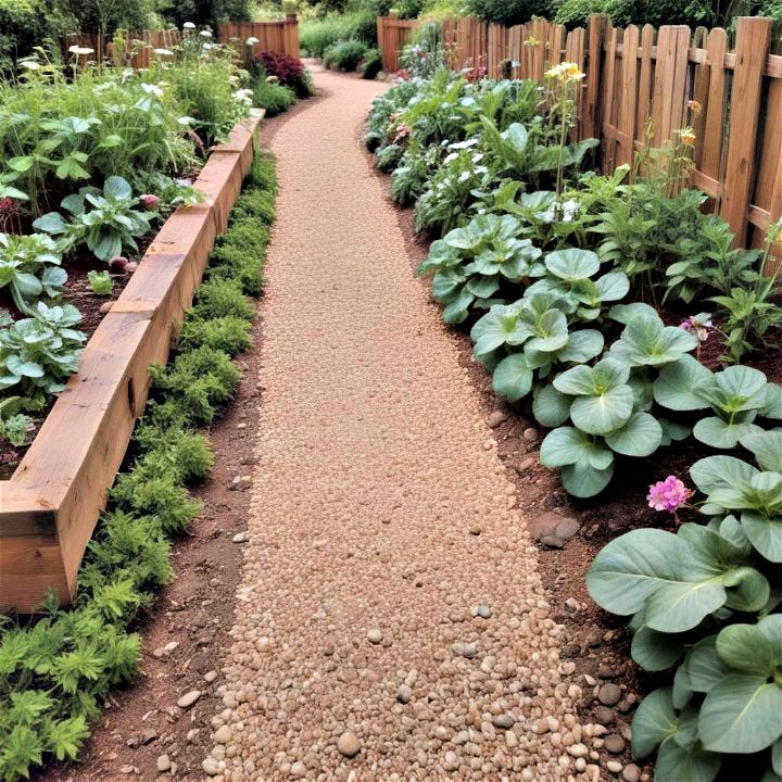 sustainable garden gravel patio pathway