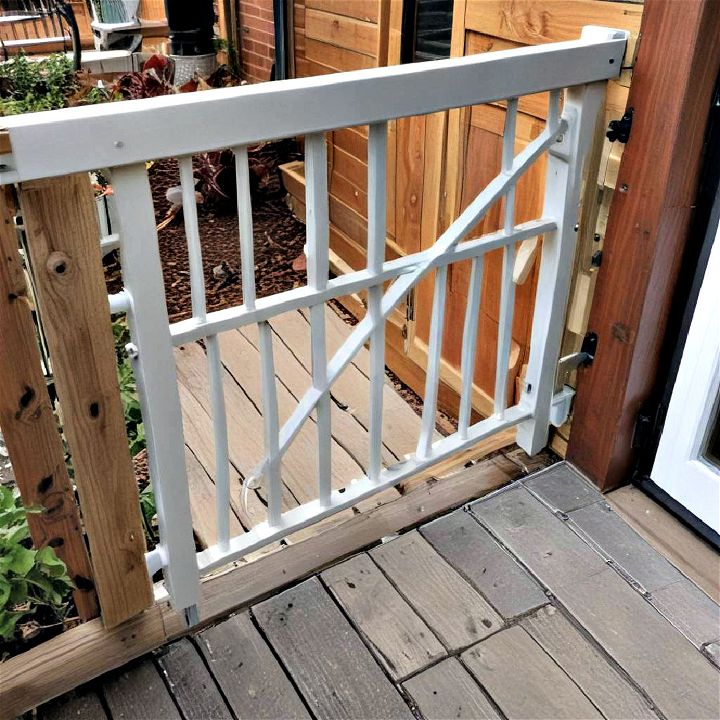 swinging gate rails for easy entry and exit