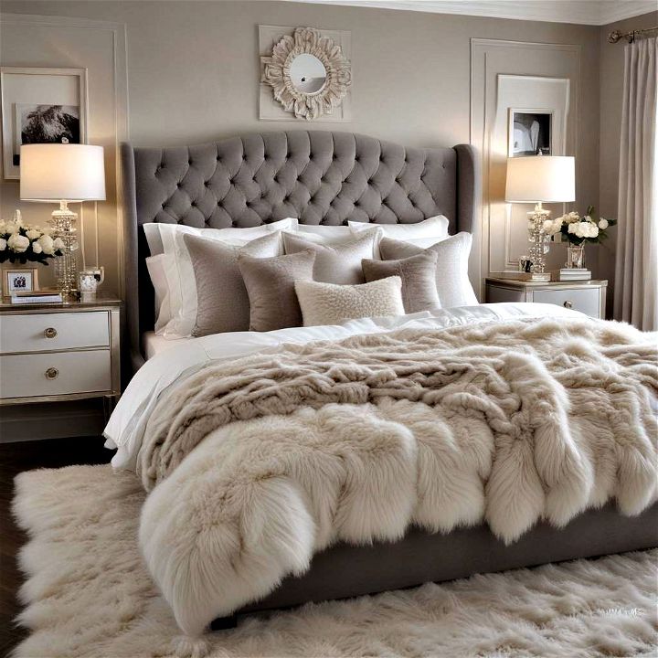 tactile luxurious textures for bedroom