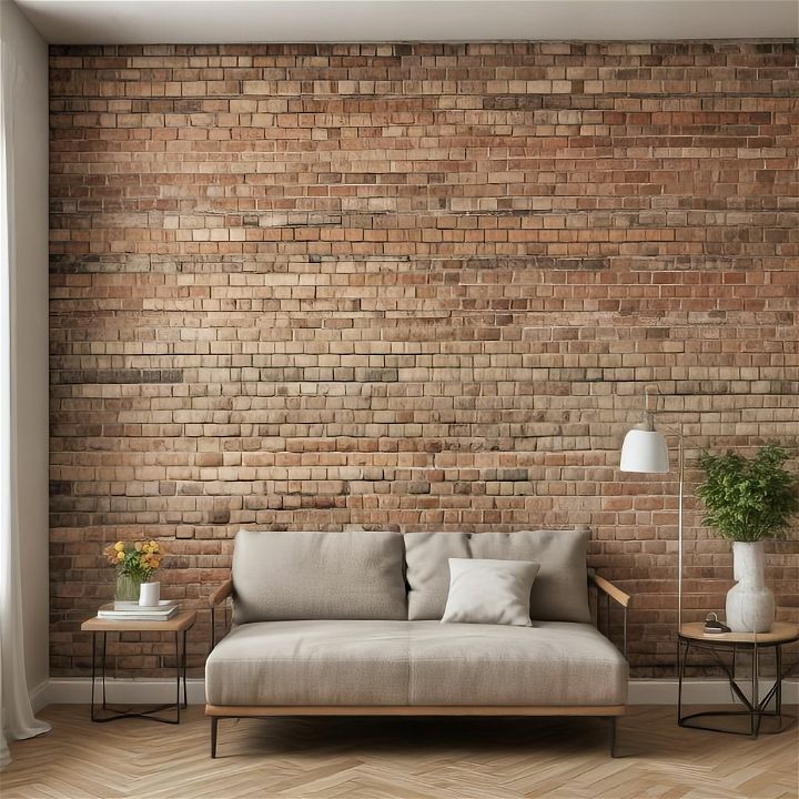 textured brick accent wall