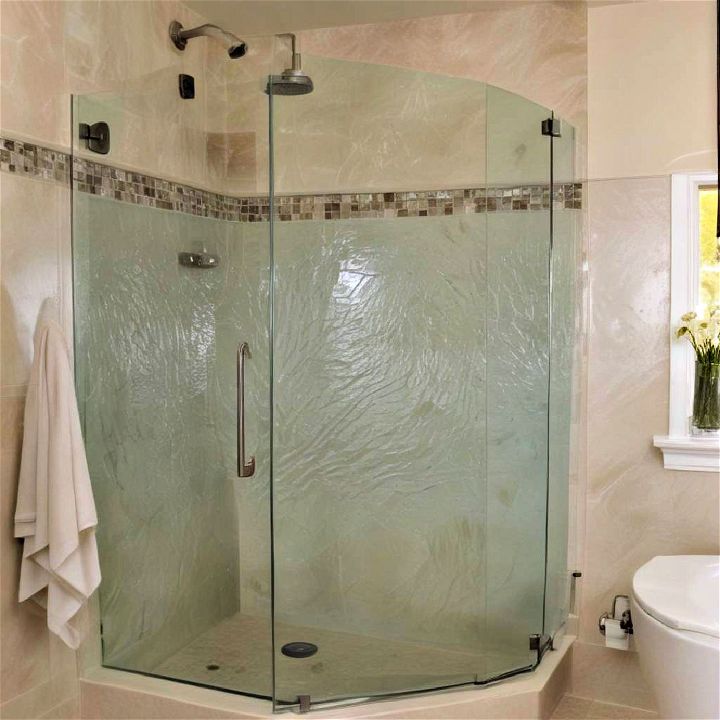 textured glass shower doors privacy and style