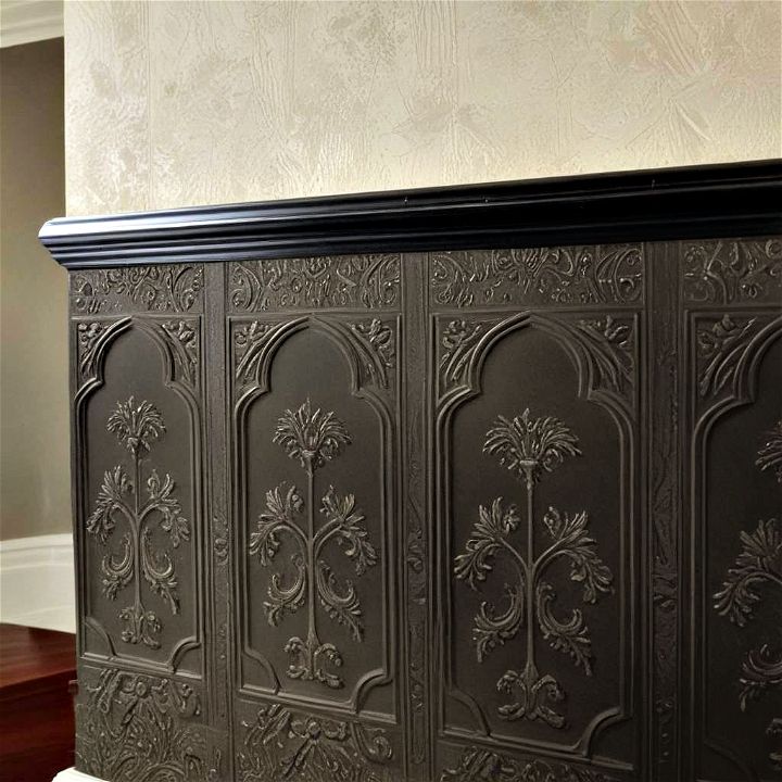 textured wallpaper wainscoting for personalizing your space