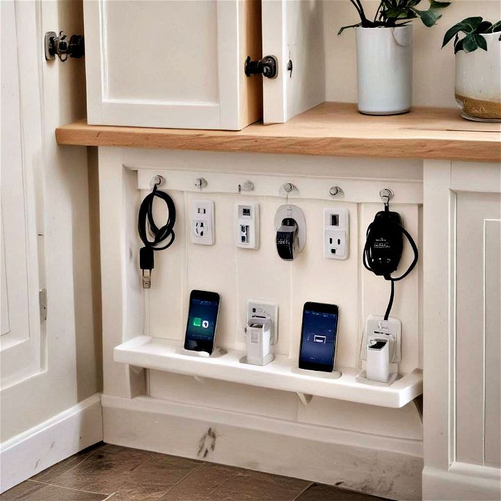 integrated usb charging stations for mudrooms