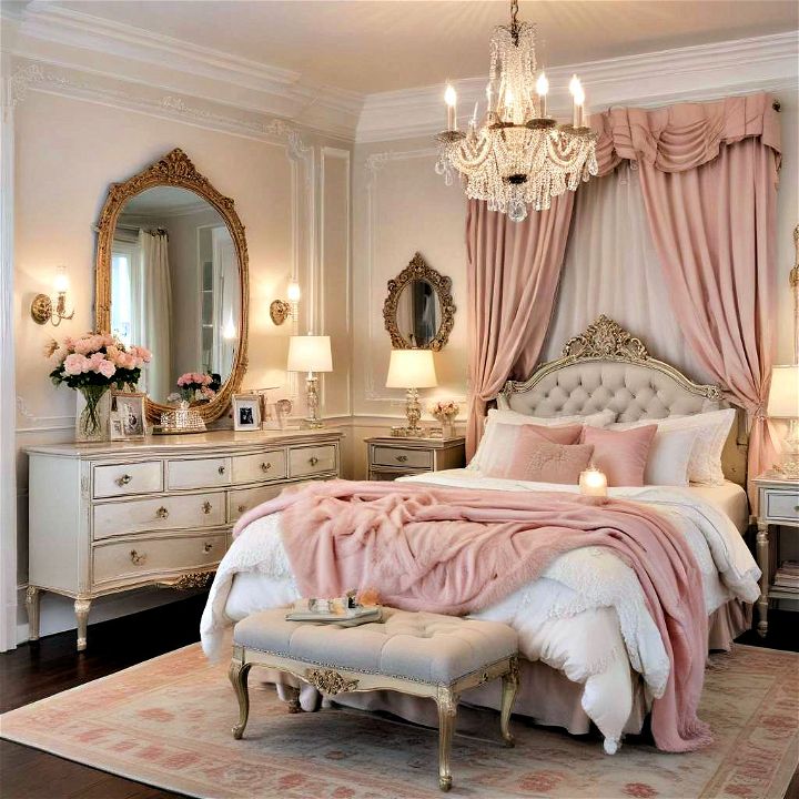 timeless elegance vintage glam bedroom theme