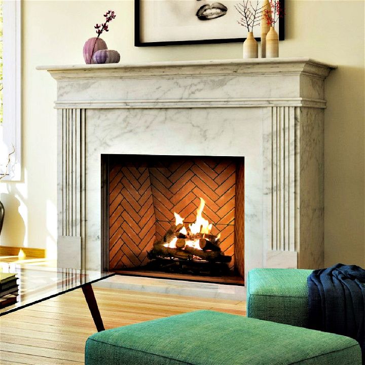 traditional fireplace with a modern twist