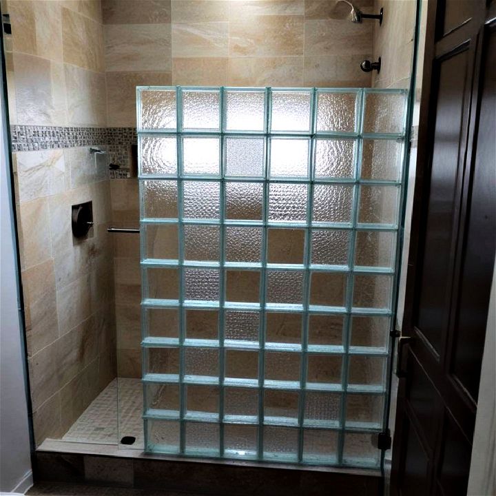 traditional glass block showers