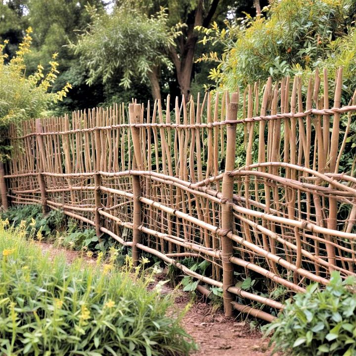 traditional woven willow wattle