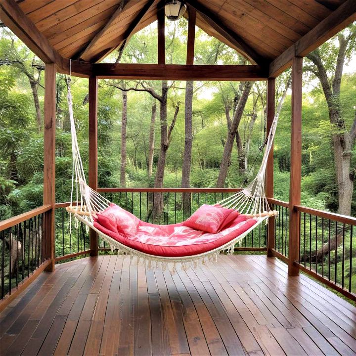 tranquil hammock haven on your deck gazebo
